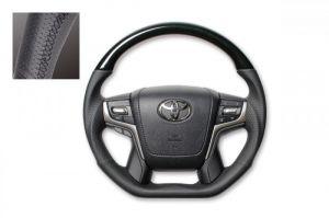 Руль спортивный Black Wood Wollsdorf для Toyota Land Cruiser 200 V8 2015-